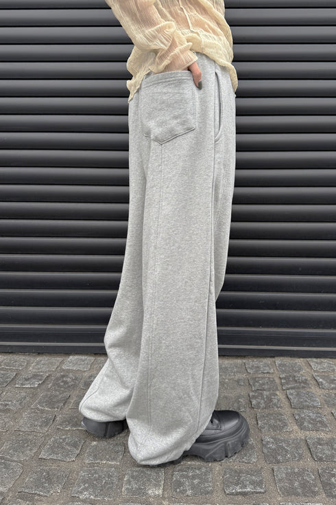 PAPER LOGO LINE SWEAT PANTS -GRAY-